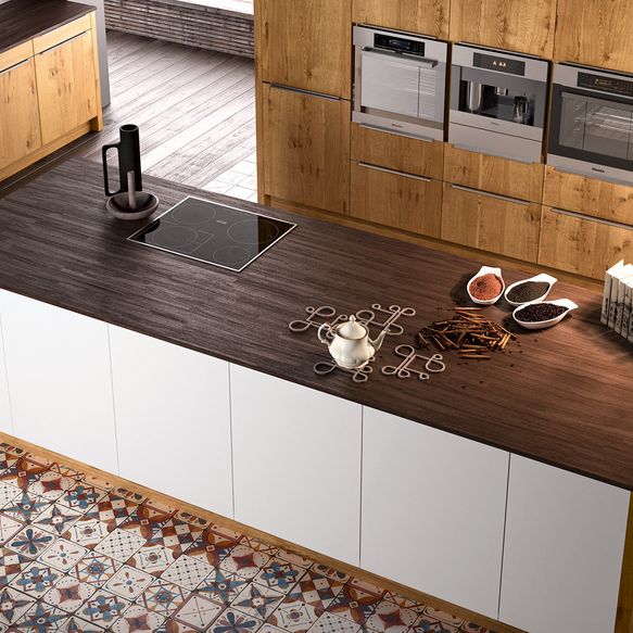 Oster Holzküche Wildeiche Natur geölt