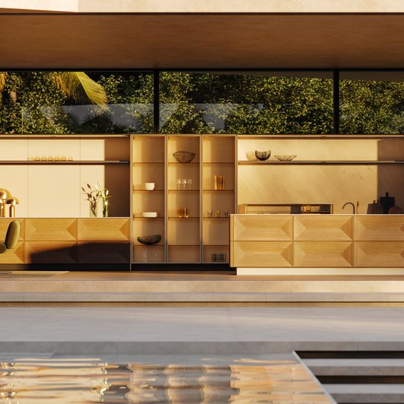 Poggenpohl Küche braun Holz