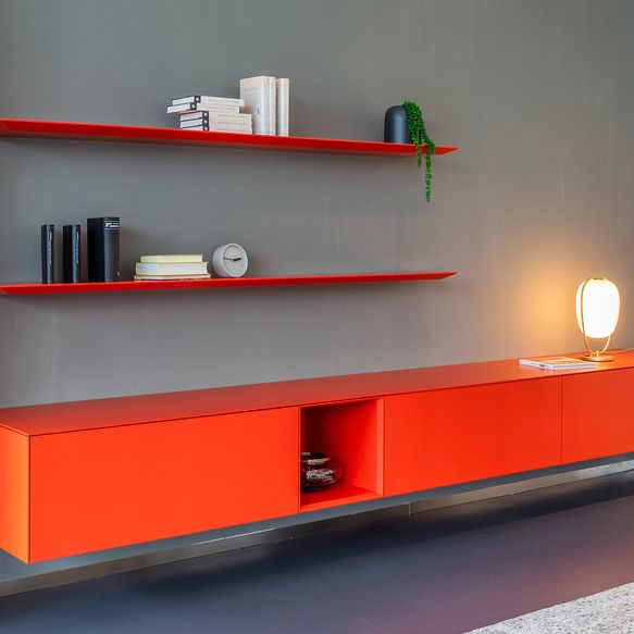 Wohnwand Blutorange von Kettnaker