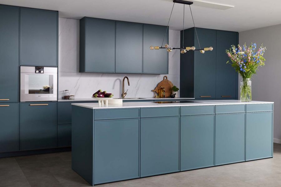 Blaugraue Küche Fjord für Konstanz