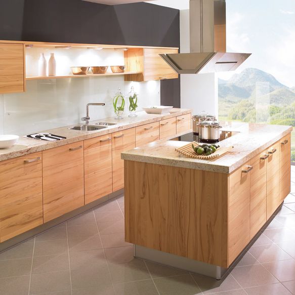 helle Holzküche Oster Quantum Kernbuche